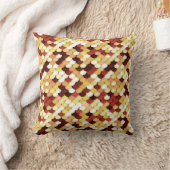 "ドラゴンはかりで測" – チョコレート、タン、サビ、クリーム クッション (ブランケット)