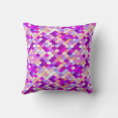 "ドラゴンはかりで測" – 紫。ホットピンクと桃 クッション (裏面)