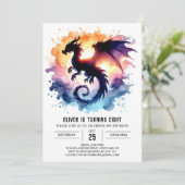 ドラゴンはっきりした誕生日デジタル 招待状 (スタンド正面)