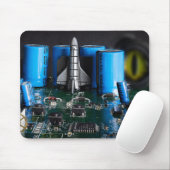 ドラゴンは宇宙シャトルの発射を見て マウスパッド (マウス)