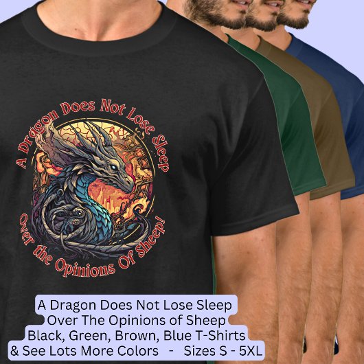 ドラゴンは羊の意見で眠れない Tシャツ