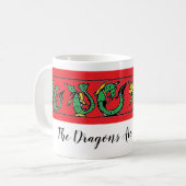ドラゴンは踊っています! コーヒーマグカップ (正面左)