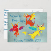 ドラゴンは郵便はがき感謝していしています(個人化して下さい) ポストカード (正面/裏面)