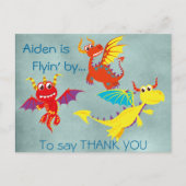 ドラゴンは郵便はがき感謝していしています(個人化して下さい) ポストカード (正面)