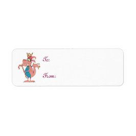 ドラゴンもクリスマスみたいだ! ラベル