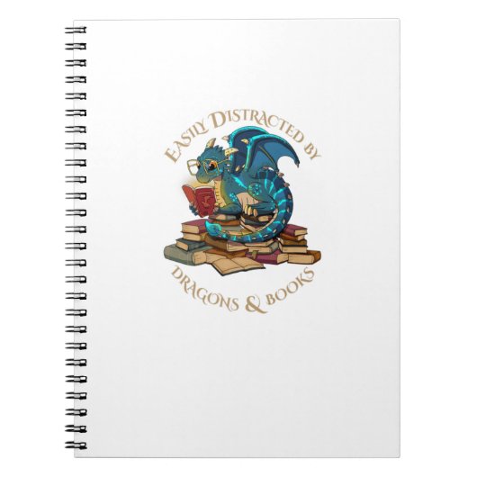 ドラゴンや書籍ギフトおたくDに気を取られる ノートブック (正面)