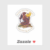 ドラゴンや本のギフト火災に容易に気を取られるD シール (シート)