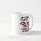 ドラゴンをくすぐる面白いマグカップ ユーモア コーヒーマグカップ (正面右)