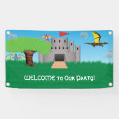 ドラゴンをテーマにしたパーティー 横断幕 (横)