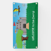 ドラゴンをテーマにしたパーティー 横断幕 (縦)