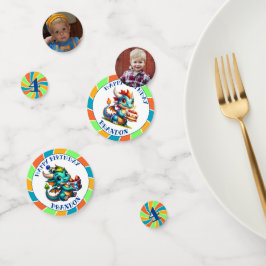 ドラゴンをテーマにした少年の誕生日パーティー コンフェッティ