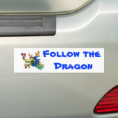 ドラゴンを後を追って下さい バンパーステッカー (車上)