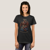 ドラゴンを愛する女の子 レッドドラゴン 名入れ Tシャツ (正面フル)