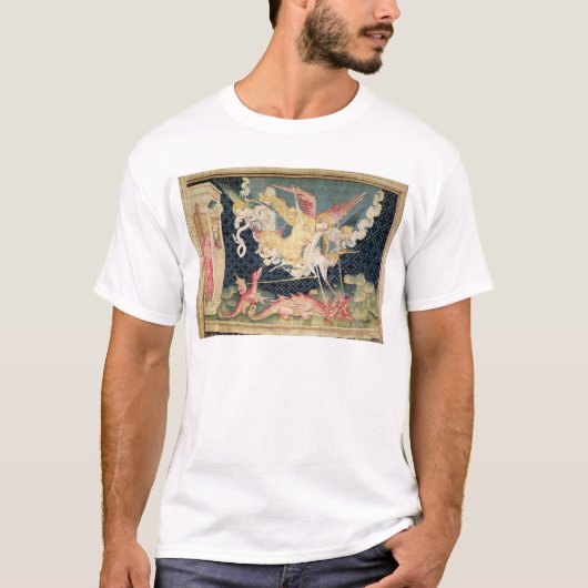 ドラゴンを戦うセントマイケルおよび彼の天使 Tシャツ (正面)