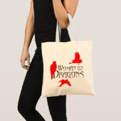 ドラゴンを持つ女性 トートバッグ (正面(商品))