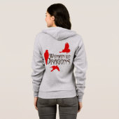 ドラゴンを持つ女性 パーカ (裏面フル)