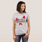ドラゴンを持つ女性 Tシャツ (正面フル)