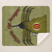 ドラゴンを放せ！デジタルアート シェルパブランケット (正面(横))