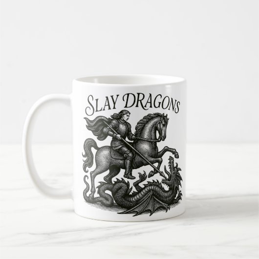 ドラゴンを殺す コーヒーマグカップ (左)