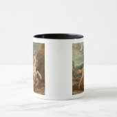 ドラゴンを殺害するセントジョージ(パネルの油) マグカップ (中央)