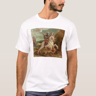 ドラゴンを殺害するセントジョージ(パネルの油) Tシャツ