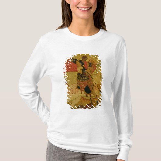 ドラゴンを殺害するセントジョージ Tシャツ (正面)