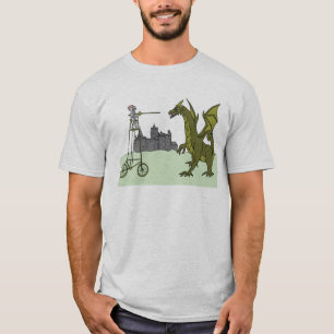 ドラゴンを殺害する高いバイクに乗っている騎士 Tシャツ