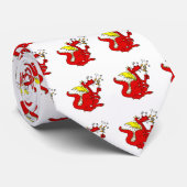 ドラゴンを焼くマシュマロ ネクタイ (ロール)