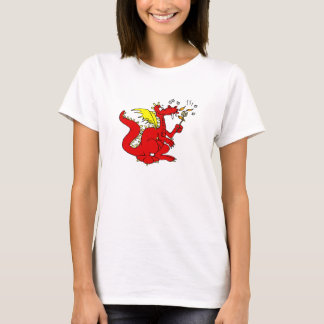ドラゴンを焼くマシュマロ Tシャツ