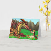 ドラゴンを称える カード (黄色い花)