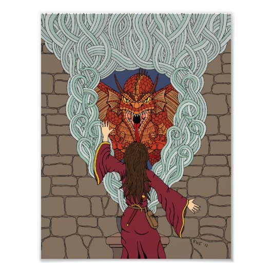 ドラゴンを誘惑する フォトプリント            (正面)
