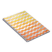 ドラゴンアイオレンジシェブロンパターン ノートブック (右側)