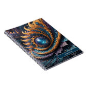 ドラゴンアイモダン抽象芸術幾何学的フラクタル名 ノートブック (右側)