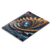 ドラゴンアイモダン抽象芸術幾何学的フラクタル名 ノートブック (左側)