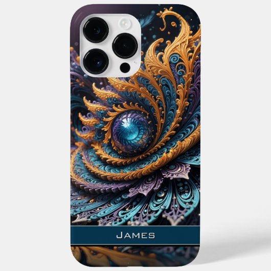 ドラゴンアイモダン抽象芸術幾何学的フラクタル名 Case-Mate iPhoneケース (裏面)