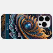 ドラゴンアイモダン抽象芸術幾何学的フラクタル名 Case-Mate iPhoneケース (裏面 (横))
