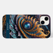 ドラゴンアイモダン抽象芸術幾何学的フラクタル名 Case-Mate iPhoneケース (裏面 (横))