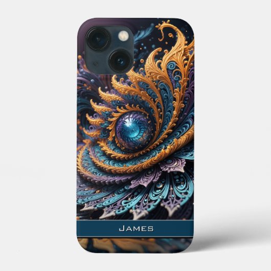 ドラゴンアイモダン抽象芸術幾何学的フラクタル名 Case-Mate iPhoneケース (裏面)