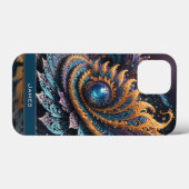 ドラゴンアイモダン抽象芸術幾何学的フラクタル名 Case-Mate iPhoneケース (裏面 (横))
