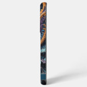 ドラゴンアイモダン抽象芸術幾何学的フラクタル名 SAMSUNG GALAXYケース (裏面横)