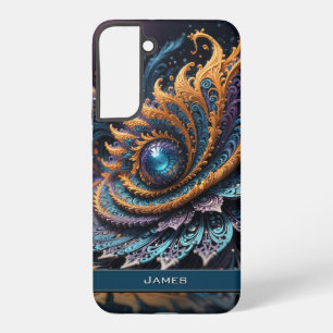 ドラゴンアイモダン抽象芸術幾何学的フラクタル名 SAMSUNG GALAXY S22+ケース