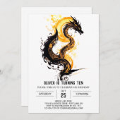 ドラゴンアドベンチャーお誕生日 招待状 (正面/裏面)