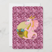 ドラゴンアニメの誕生日プリント招待状 招待状 (裏面)