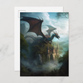 ドラゴンアンドキャッスルファンタジー絵葉書 ポストカード (正面/裏面)