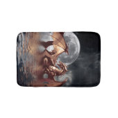 ドラゴンアンドムーンライジングファンタジーアートバスマット バスマット (正面)
