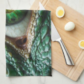 ドラゴンアートの目ファンタジー キッチンタオル (四つ折り)