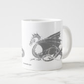ドラゴンアート/グレー ジャンボコーヒーマグカップ (正面右)