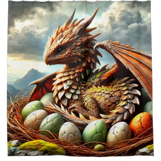 ドラゴンアート シャワーカーテン (正面)