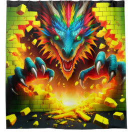 ドラゴンアート シャワーカーテン