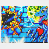 ドラゴンアート フリースブランケット (正面(横))